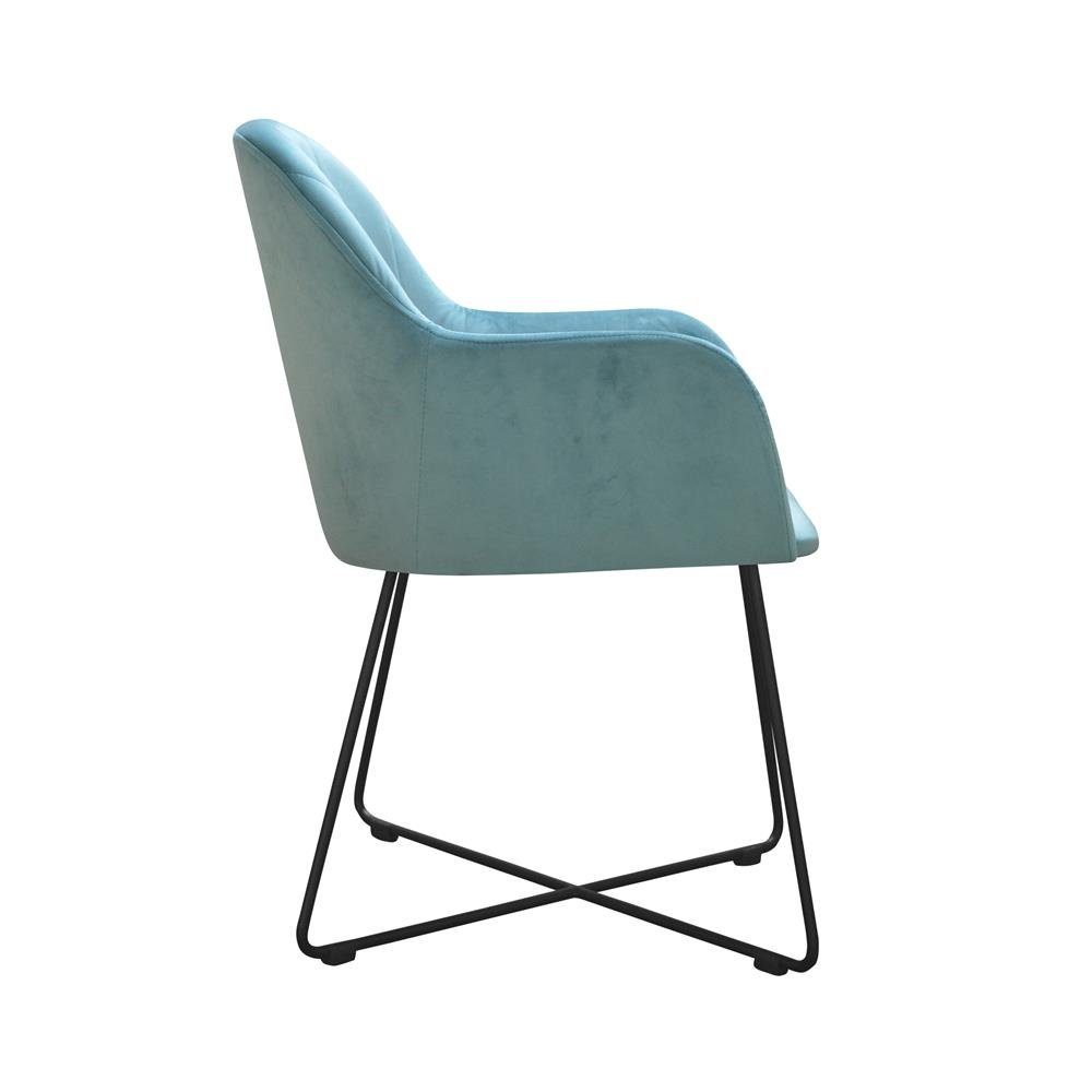 Polster Garnitur Design JVmoebel Set Armlehne 8 Gruppe Moderne Stühle Hellblau Lehnstühle Turkis Stuhl,