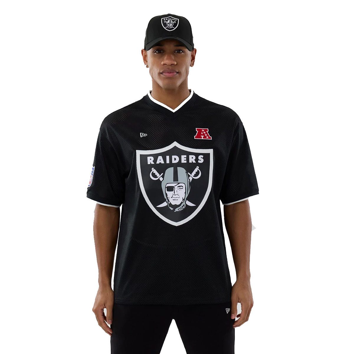 New Era T-Shirt Mesh Oversized NFL Las Vegas Raiders Logo
