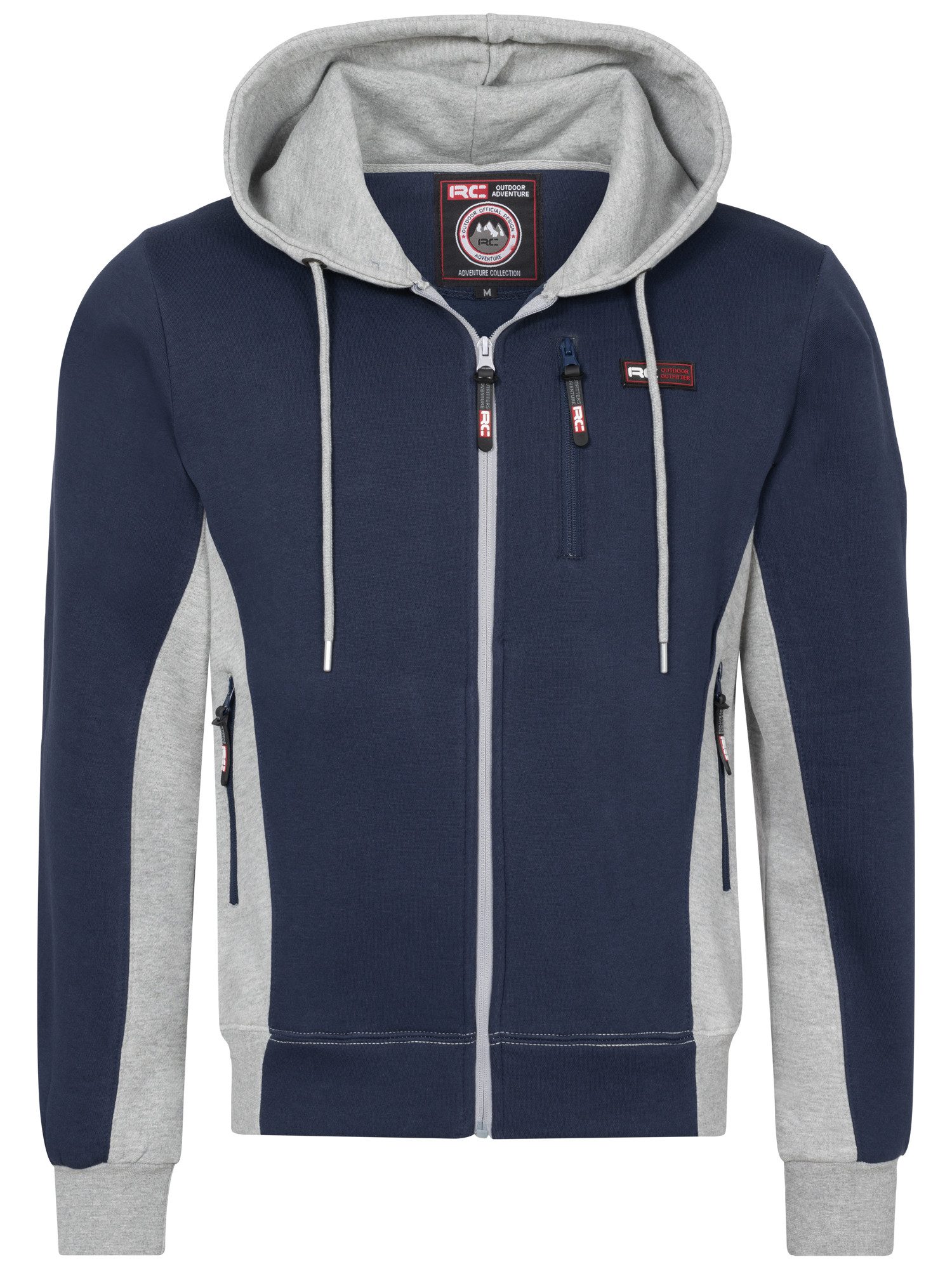 Rock Creek Kapuzenpullover Sweatjacke Herren Hoodie Reißverschluss H-413 mit Stehkragen – Bild 2 von 5