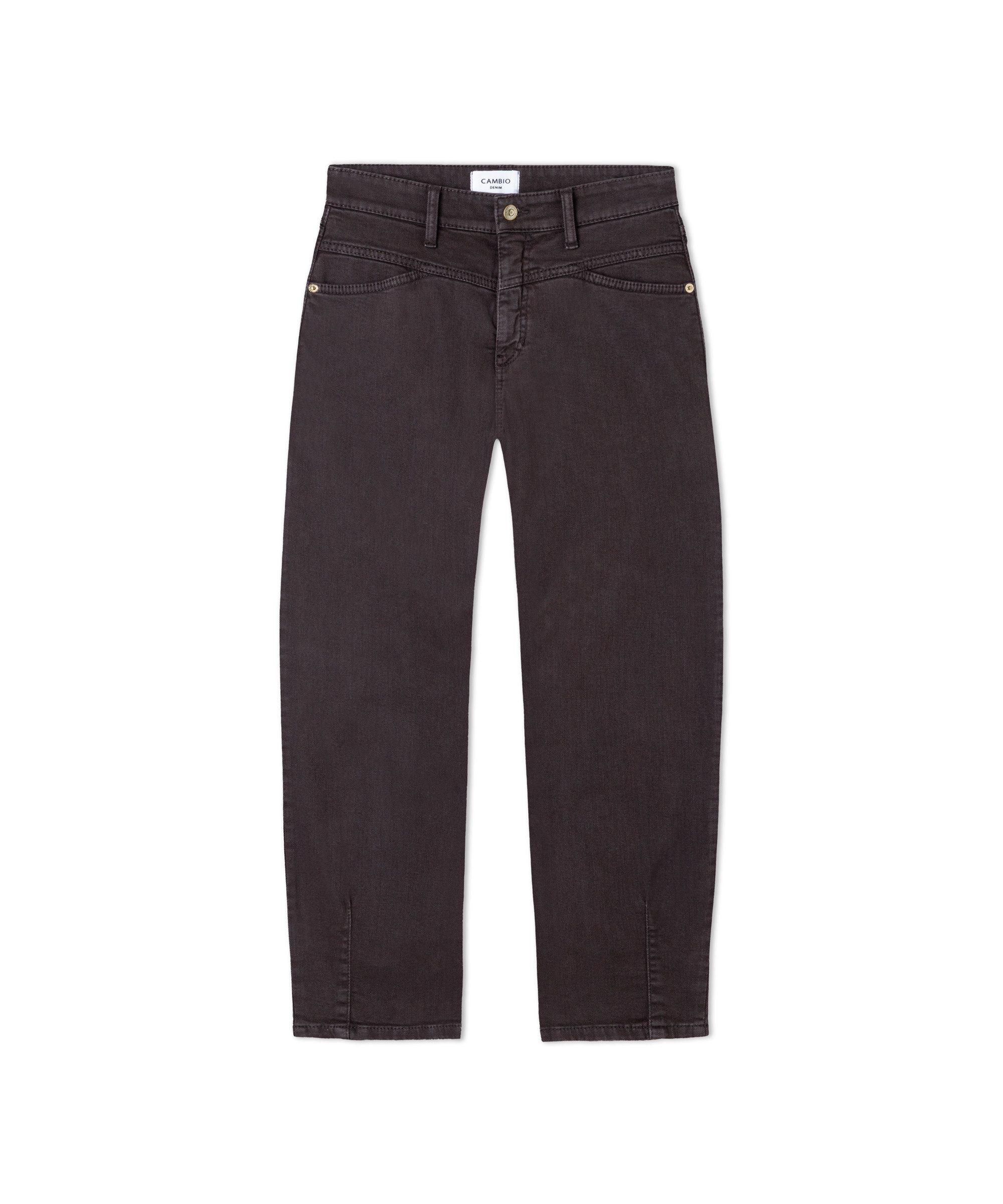 Cambio 5-Pocket-Jeans Elin dark chocolate
