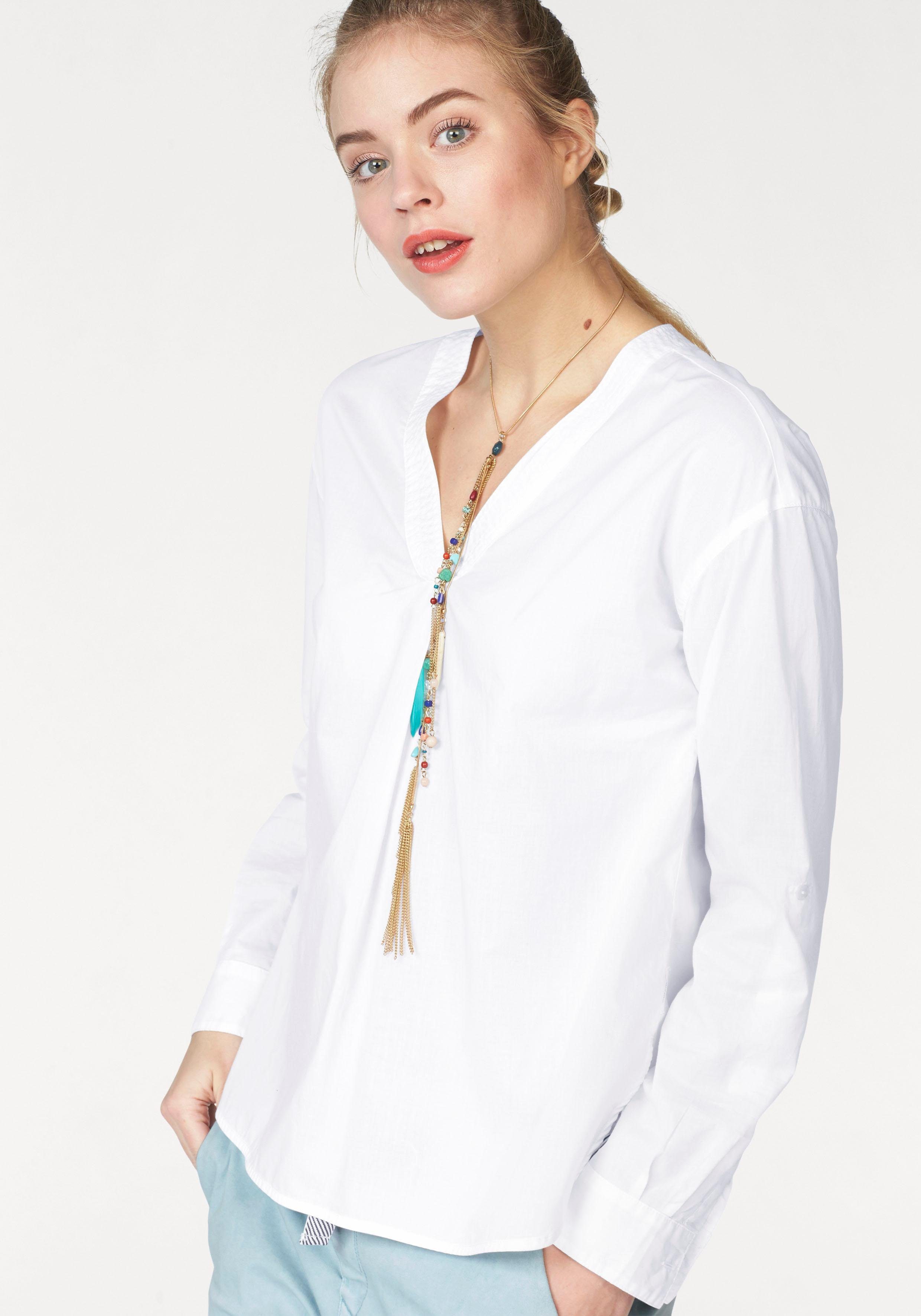 Marc O'Polo DENIM Klassische Bluse, mit Krempelärmel online kaufen OTTO