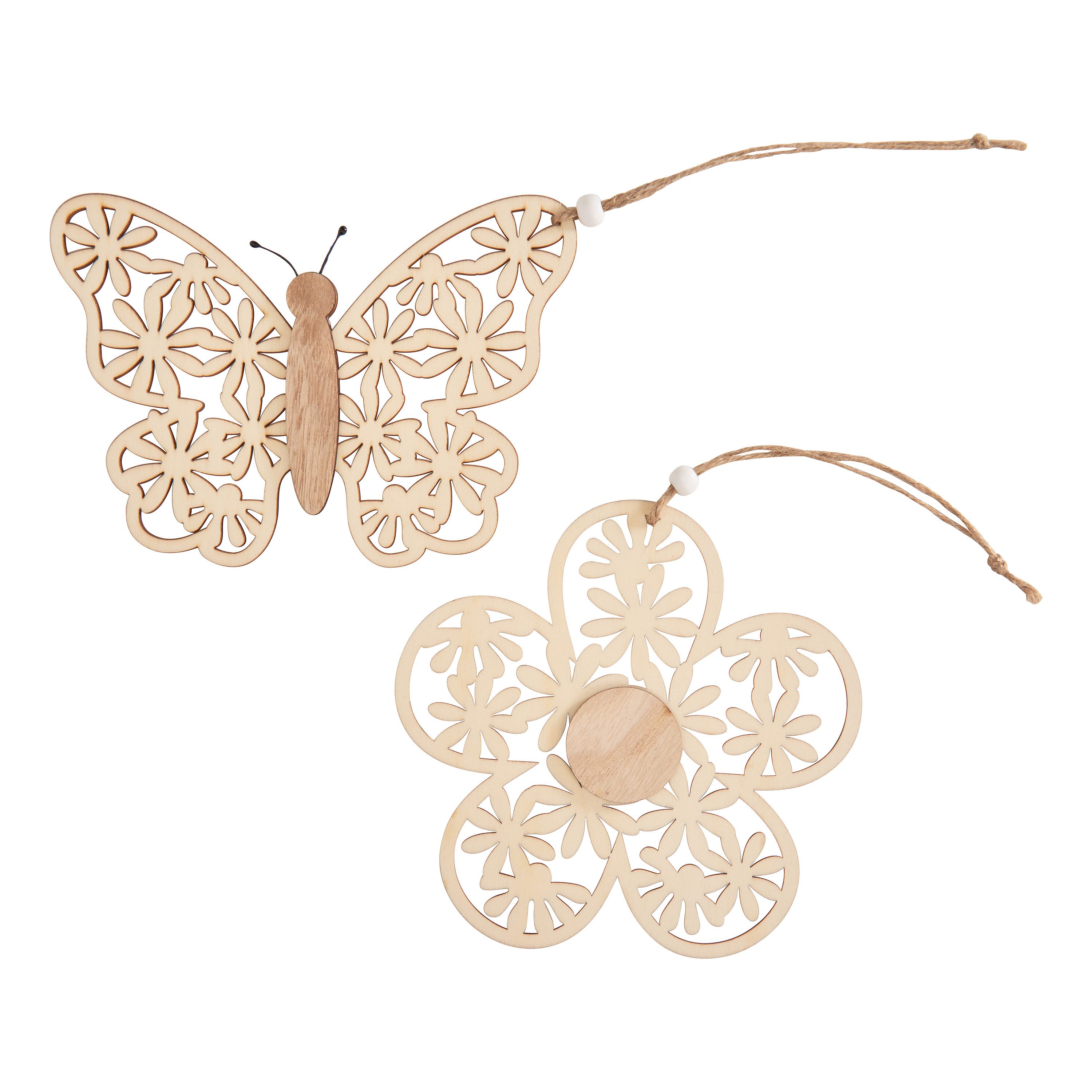 Baumbehang Anhäger Schmetterling und Blume