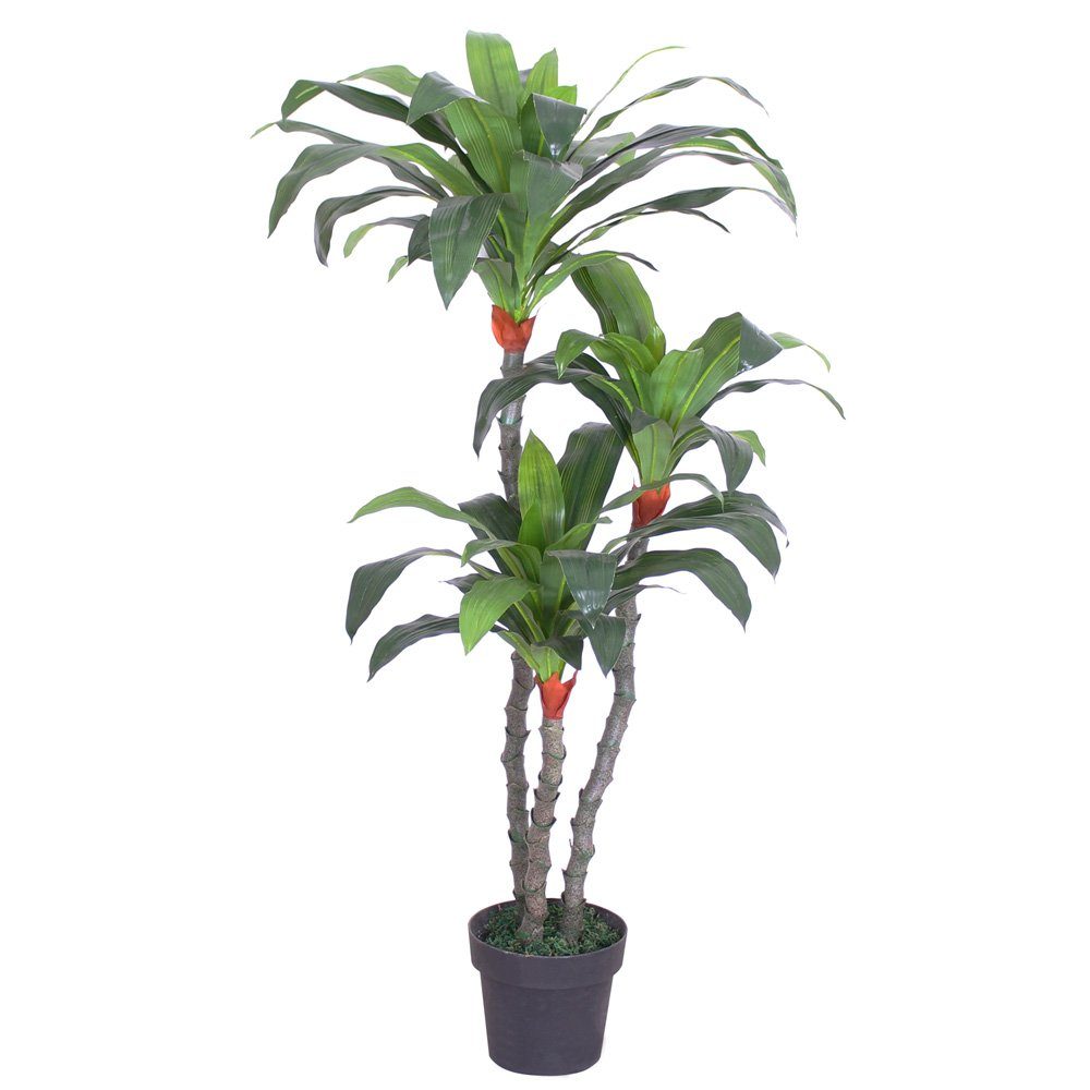 Kunstbaum Drachenbaum Kunstpflanze Kunstbaum Künstliche Pflanze mit Topf 125 cm