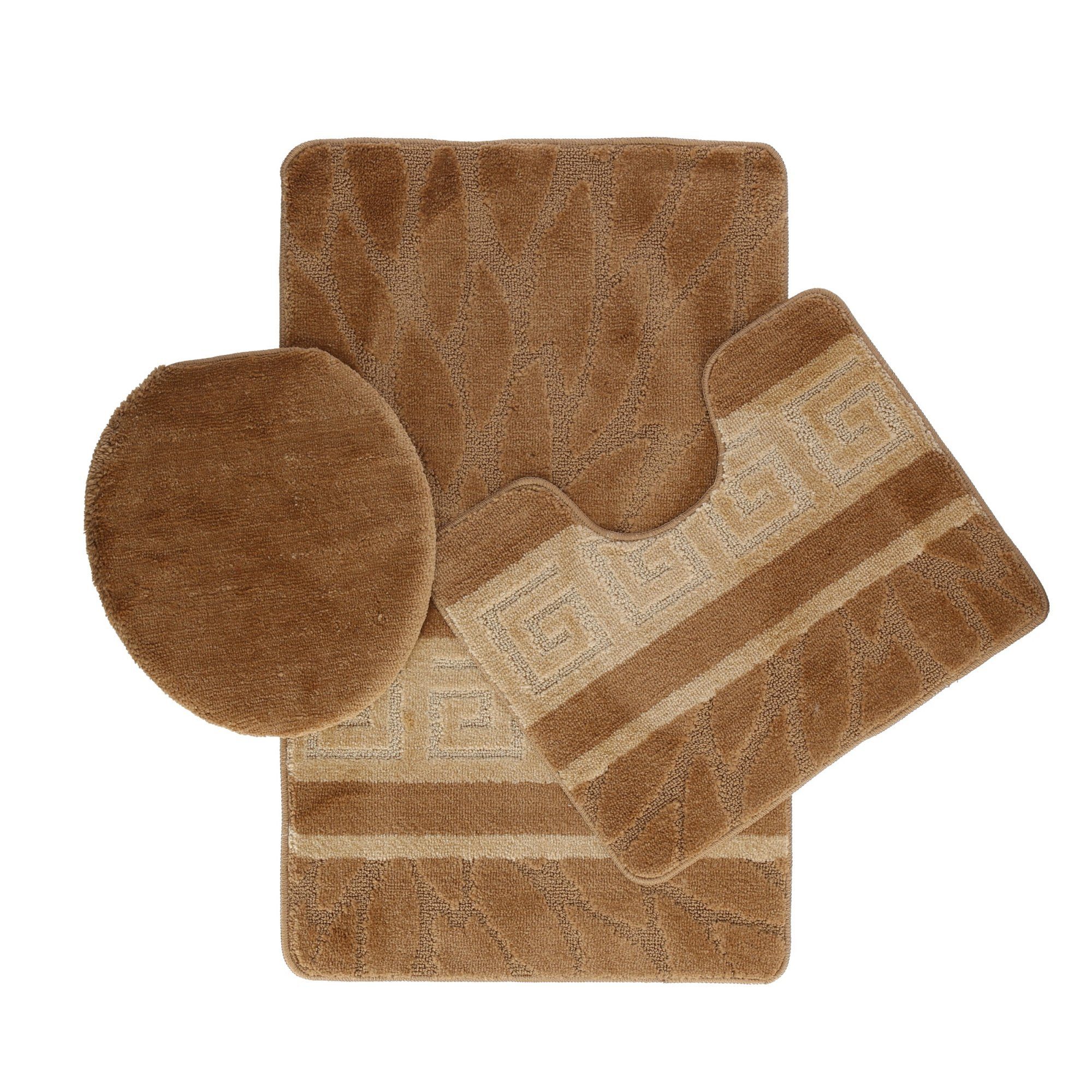 Almina Badematte 3-Teilig Bad Garnitur - Badematte Badvorleger - Große Stre günstig online kaufen