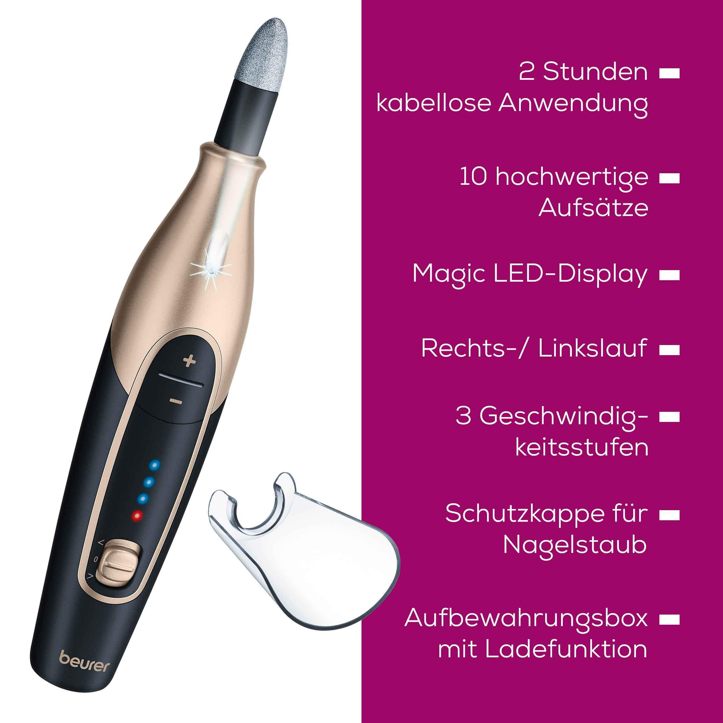 BEURER Maniküre-Pediküre-Set MP 84 elektrische Nagelfeile, kabellos mit Lad günstig online kaufen