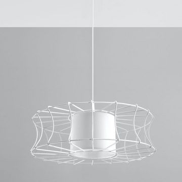 famlights Hängeleuchte, Pendelleuchte Henrike aus Stahl in Weiß E27 1 x 60 W, keine Angabe, Leuchtmittel enthalten: Nein, warmweiss, Hängeleuchte, Pendellampe, Pendelleuchte