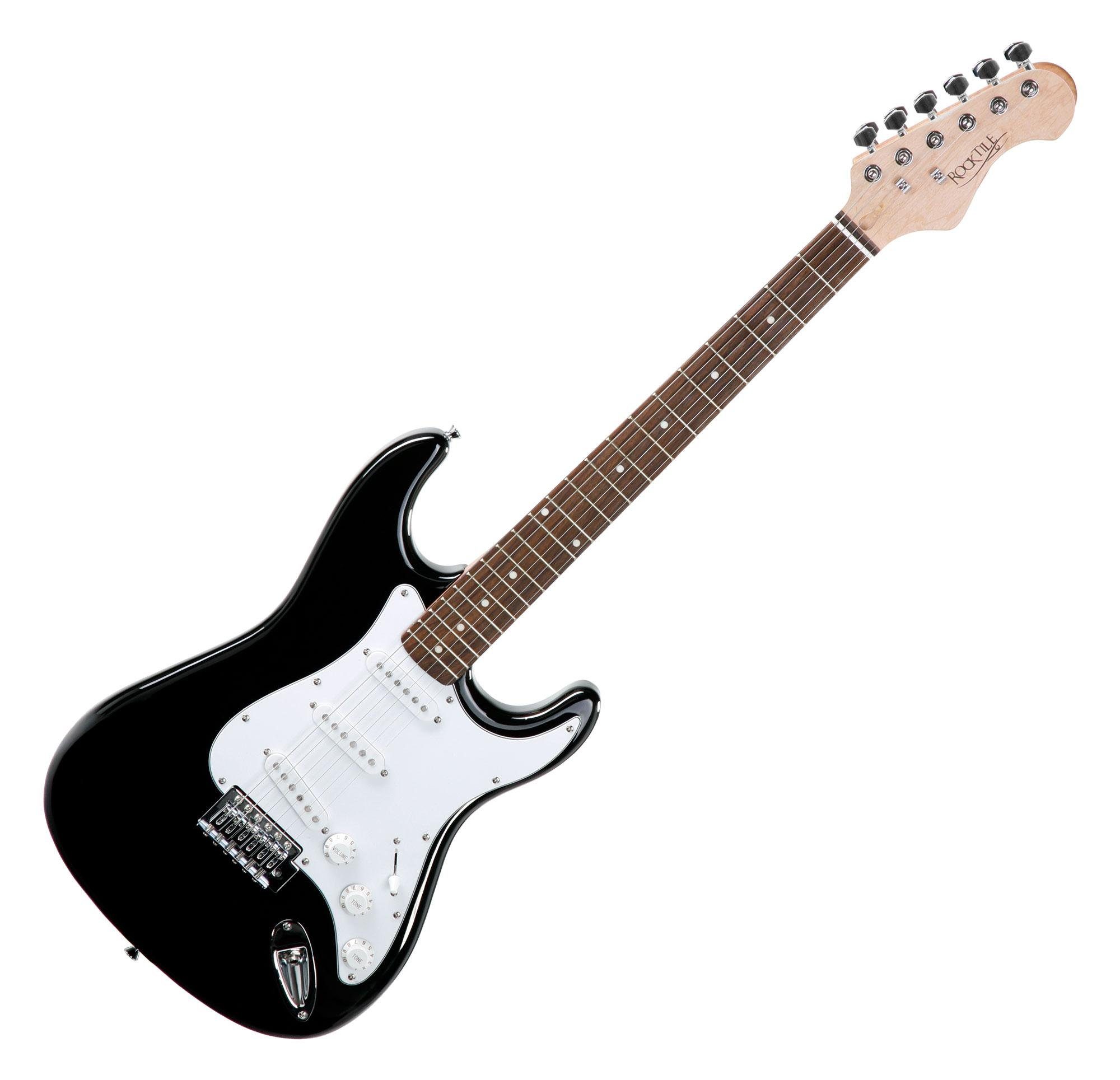 Rocktile E-Gitarre "Sphere Classic" elektrische Gitarre, ST-Style, inkl. Гитарыkabel, Tremolohebel und Sechskantschlüssel, 3x Single Coil Tonabnehmer, 21 Bünde, Engineering Wood Griffbrett