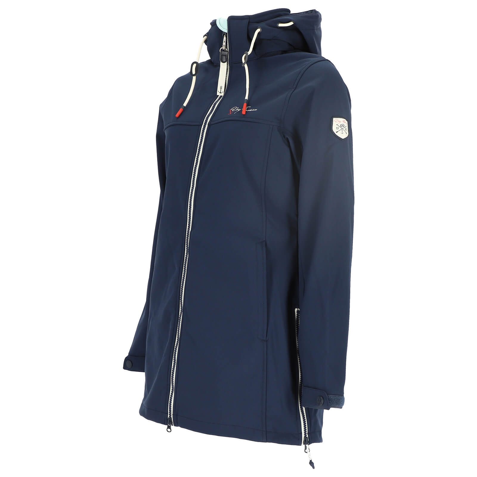 Dry Fashion Softshellmantel Hooge Damen Softshelljacke Mantel Outdoor-Jacke mit Fleece-Innenfutter Atmungsaktiv, Wind- und wasserabweisend, 2-Wege-Reißverschlus – Bild 5 von 5