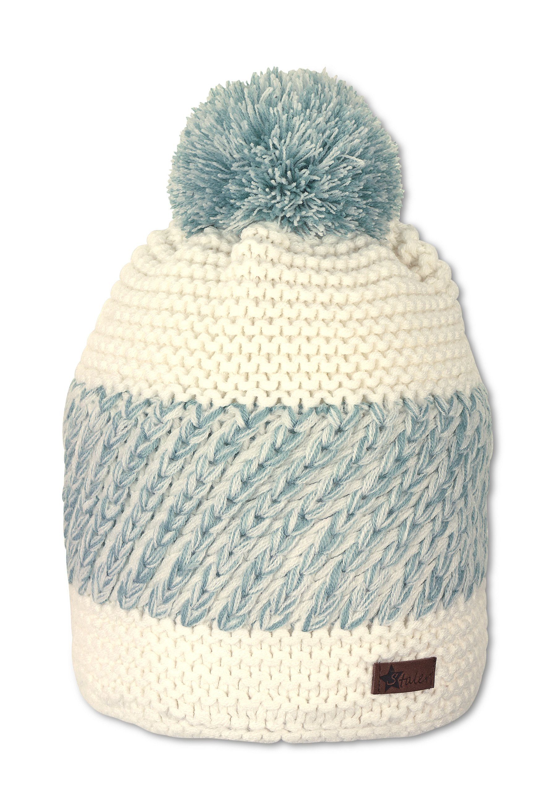 Sterntaler Strickmütze Softstrick Cappellino, Verde, 51 cm Unisex-Bimbi