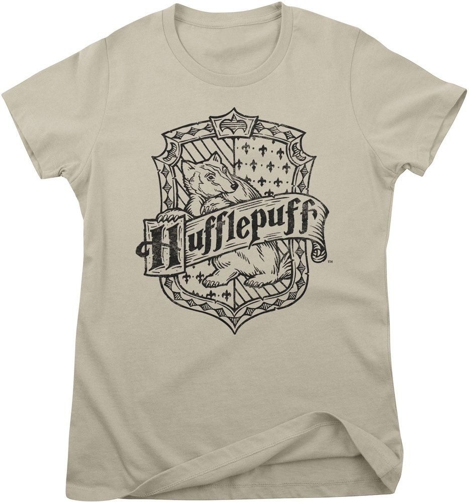 Harry Potter T-Shirt Harry Potter - Hufflepuff Washed Crest Girly Tee