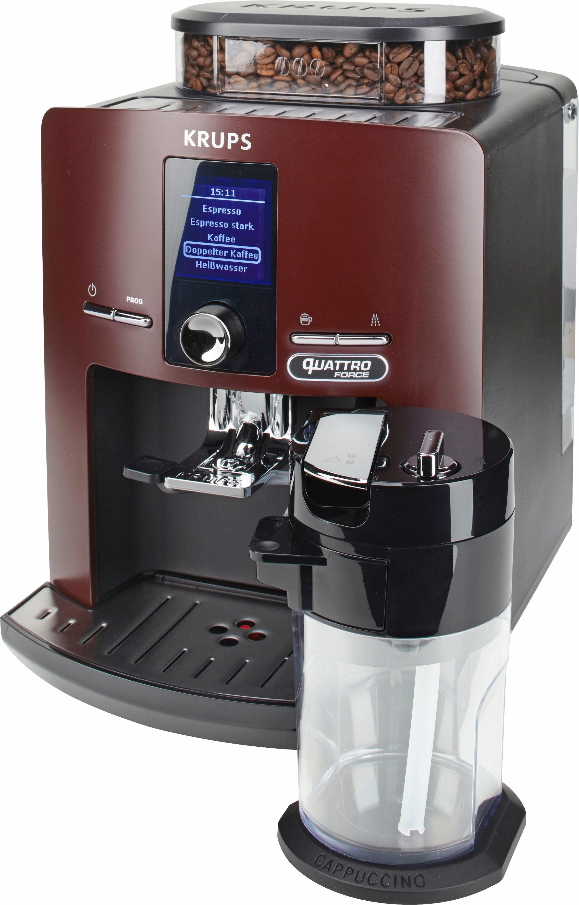 Krups Kaffeevollautomat EA829G Espresseria Automatic Latt'Espress, mit  kompact-LCD Display, integrierter Milchbehälter