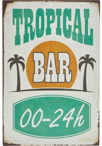 HOME AFFAIRE Metallschild »Tropical Bar«...