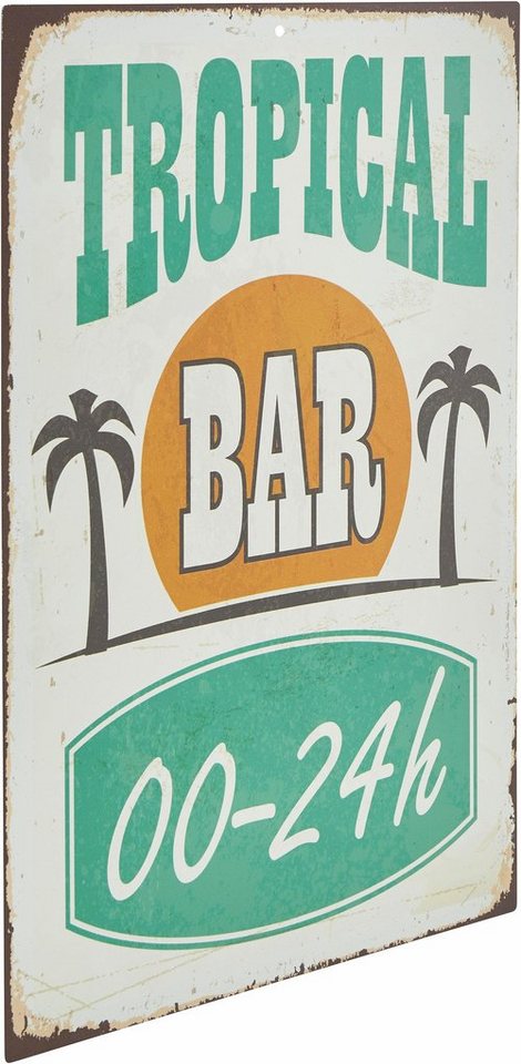 Home affaire Metallbild »Tropical Bar«, Maße (B/H): ca. 30/45 cm-HomeTrends