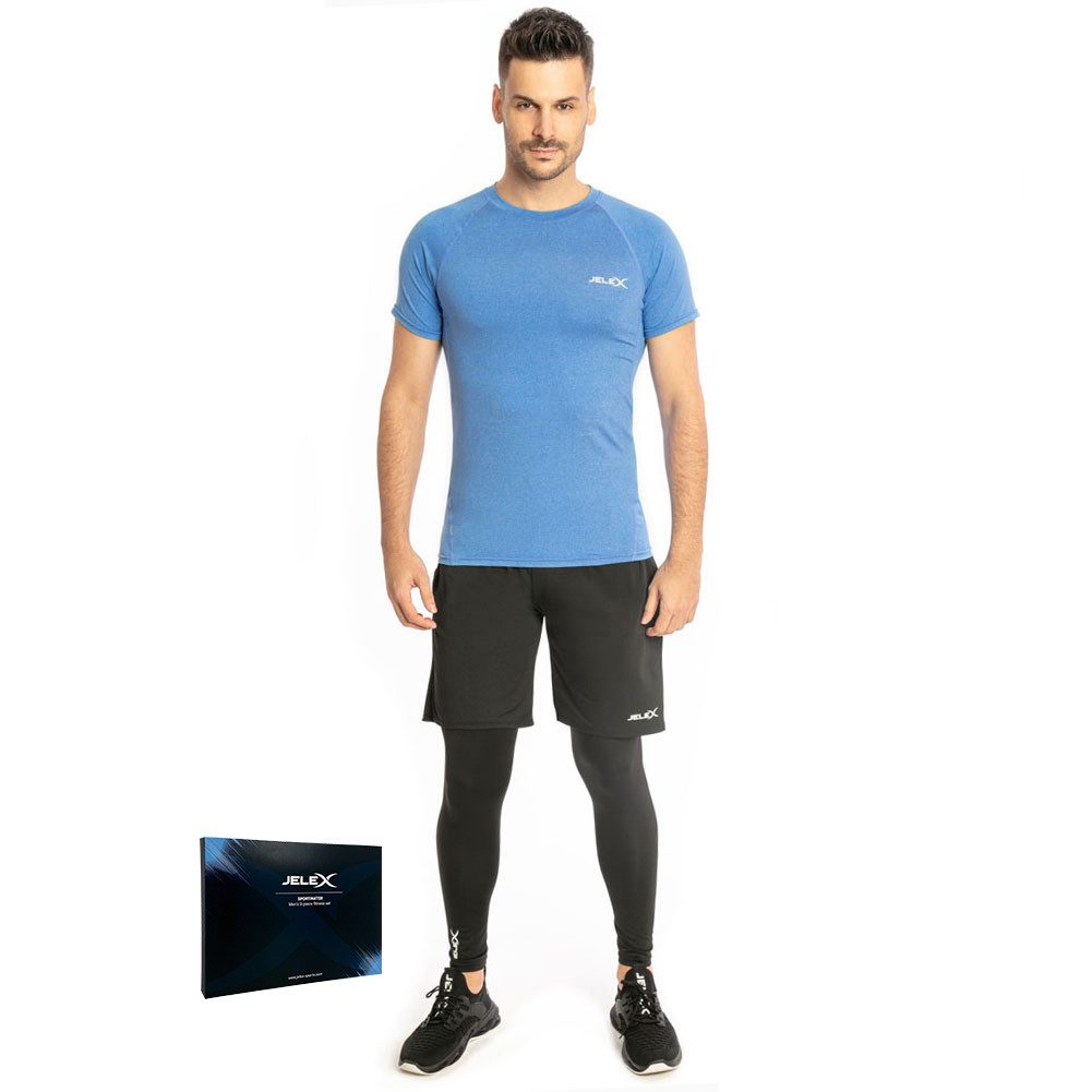 JELEX Trainingsanzug JELEX Sportinator Herren Fitness-Set 3-tlg. (3-tlg., S günstig online kaufen