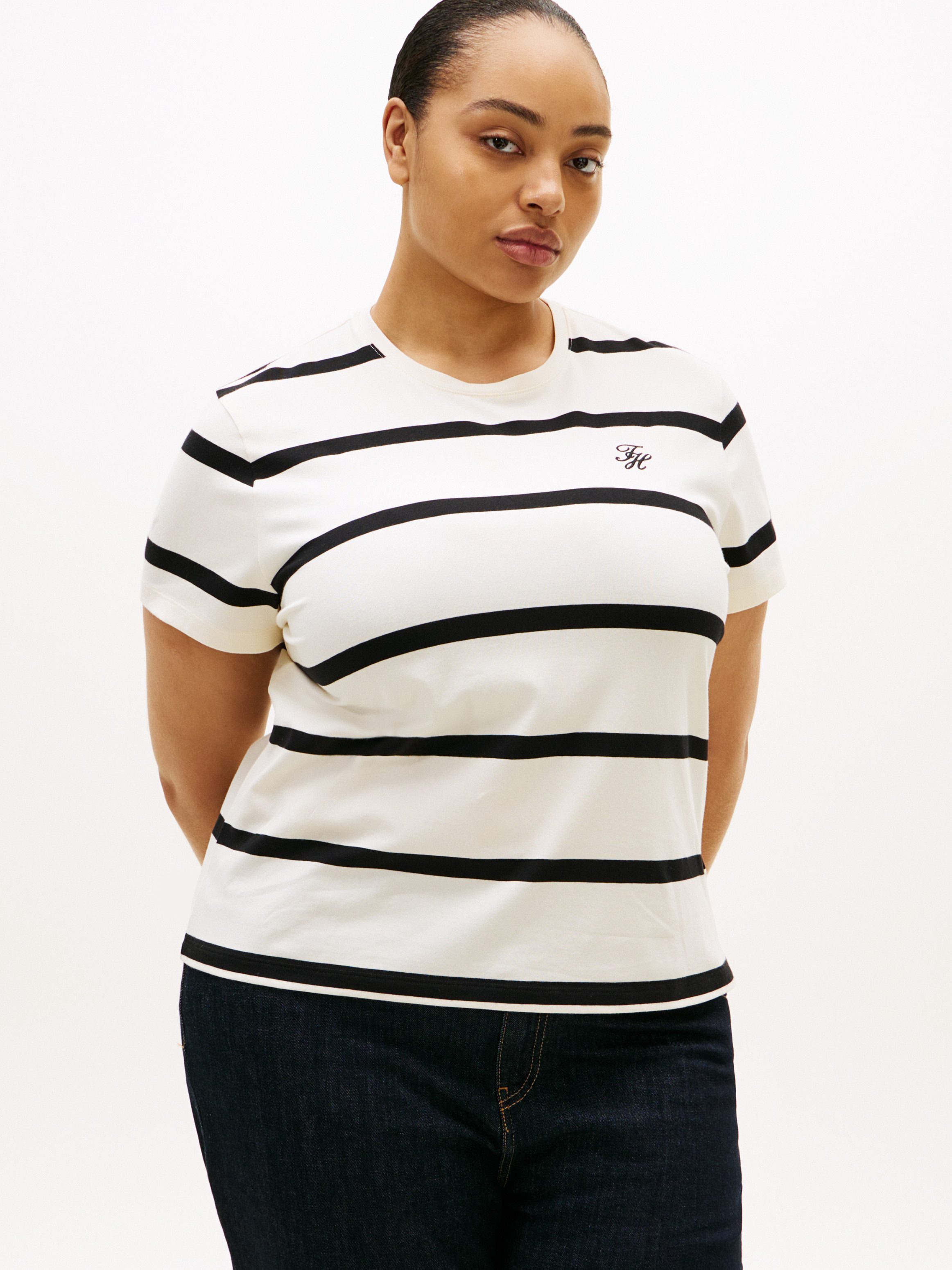 Tommy Hilfiger Curve Kurzarmshirt CRV TH günstig online kaufen