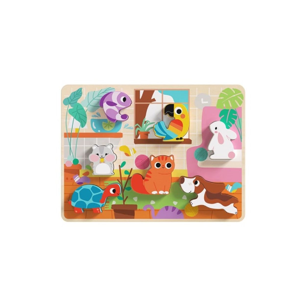 Tooky Toy Steckpuzzle 3D Kinder Holz-Puzzle günstig online kaufen