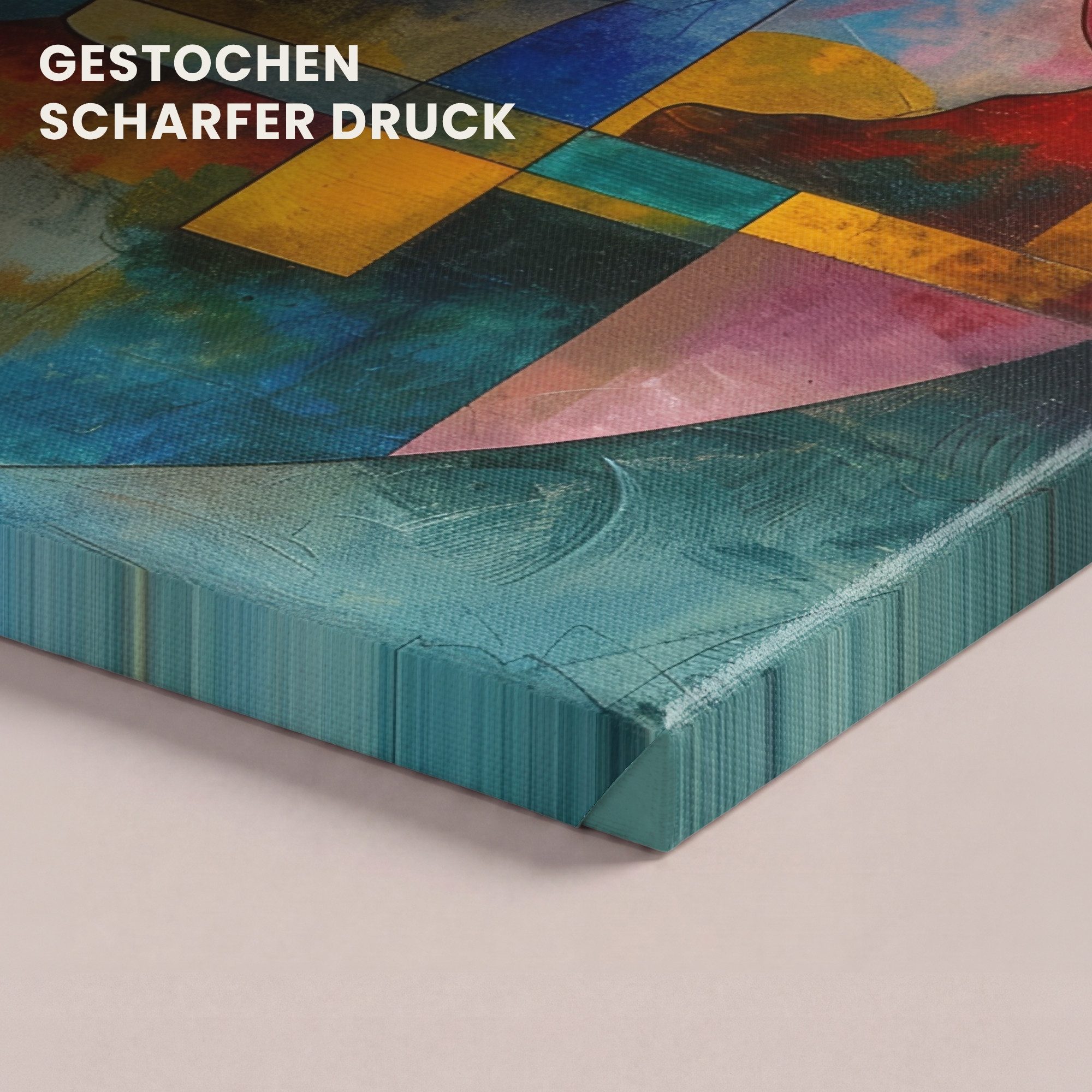 OneMillionCanvasses® Leinwandbild Kunst - Abstrakt - Ästhetisch - Farbenfroh - Kunst, Fotodruck (1 St), Leinwand Canvas Wandbild, Wanddekoration 20x30 cm – Bild 3 von 5