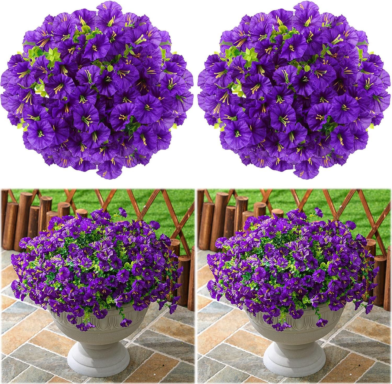 Kunstblumenstrauß Künstliche Blumen Balkon Kunstblumen Outdoor Balkonblumen, Zaewry, Blumen Künstliche Balkonpflanzen Seidenblumen wie echt