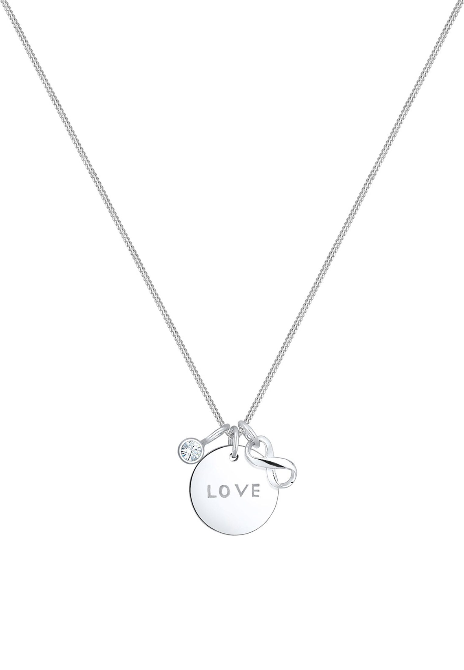 Elli Collierkettchen Infinity Kristalle 925 Silber Amore