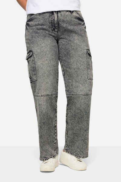 Angel of Style Regular-fit-Jeans Cargojeans Straight Fit bleached Cargotaschen