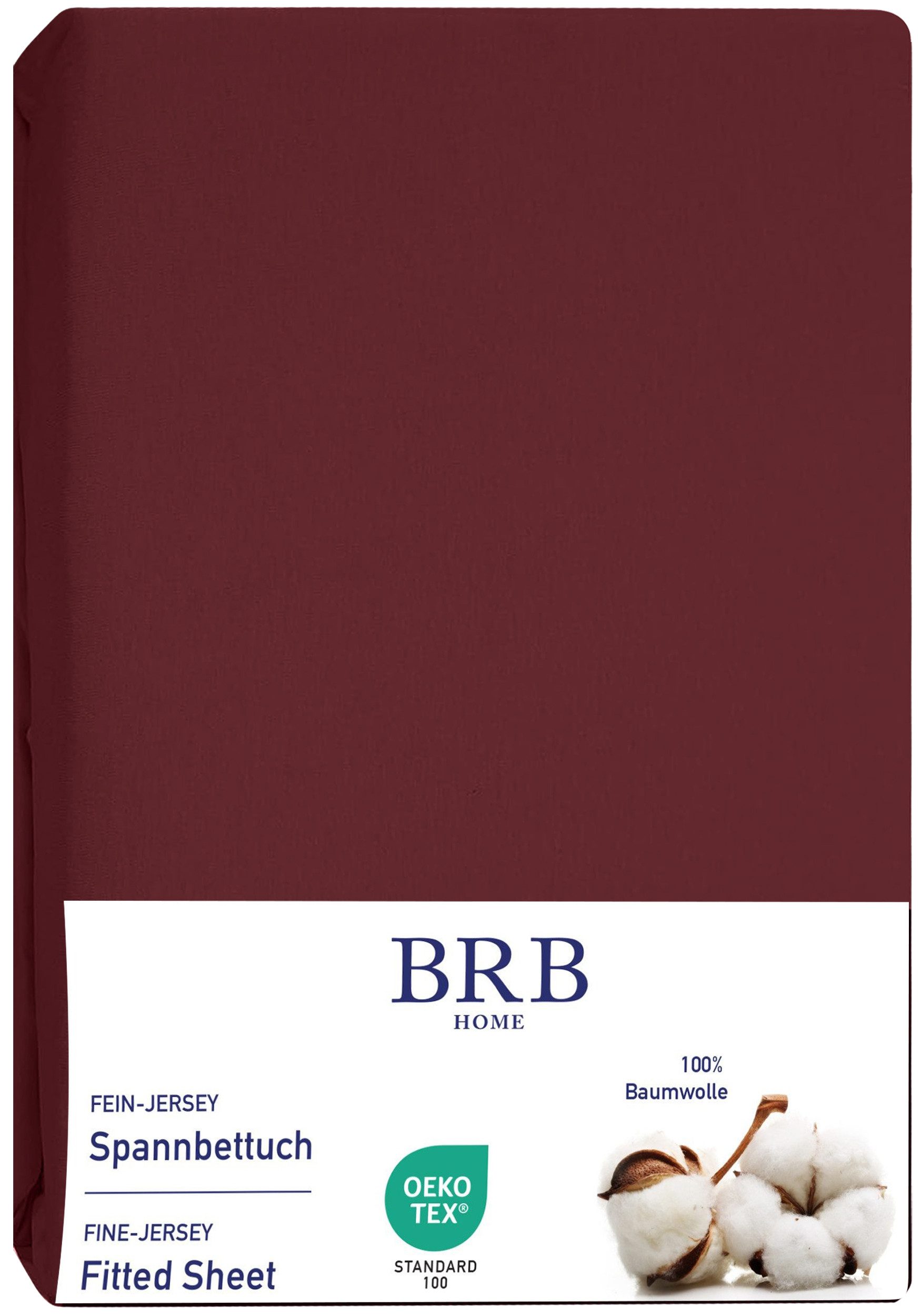 BRB HOME Spannbettlaken Spannbettuch Jersey Baumwolle Bettlaken Betttuch Mo günstig online kaufen