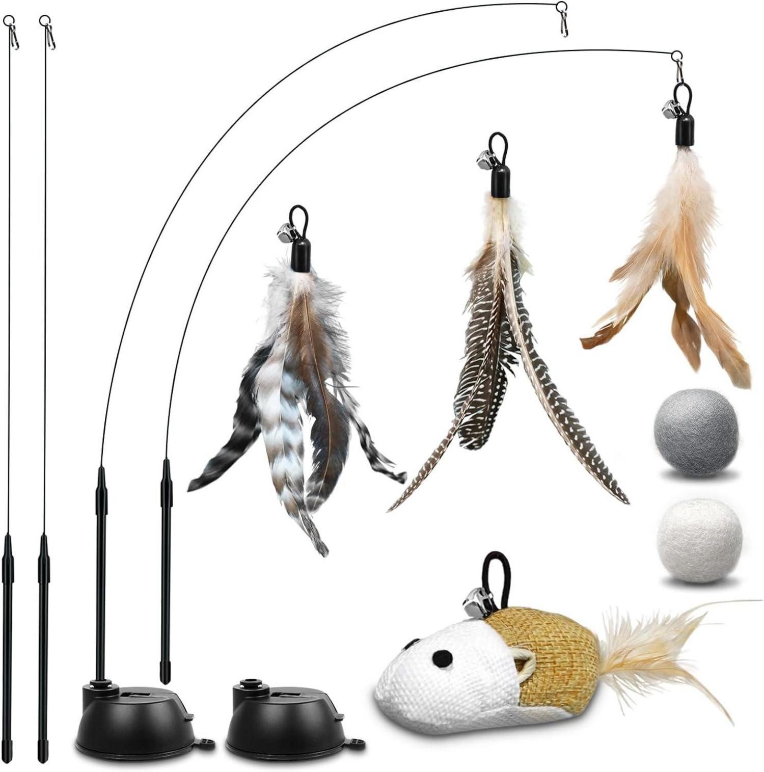 Katzen-Halsband Katzenspielzeug Set, 12 Stück Spielzeug für Katzen mit