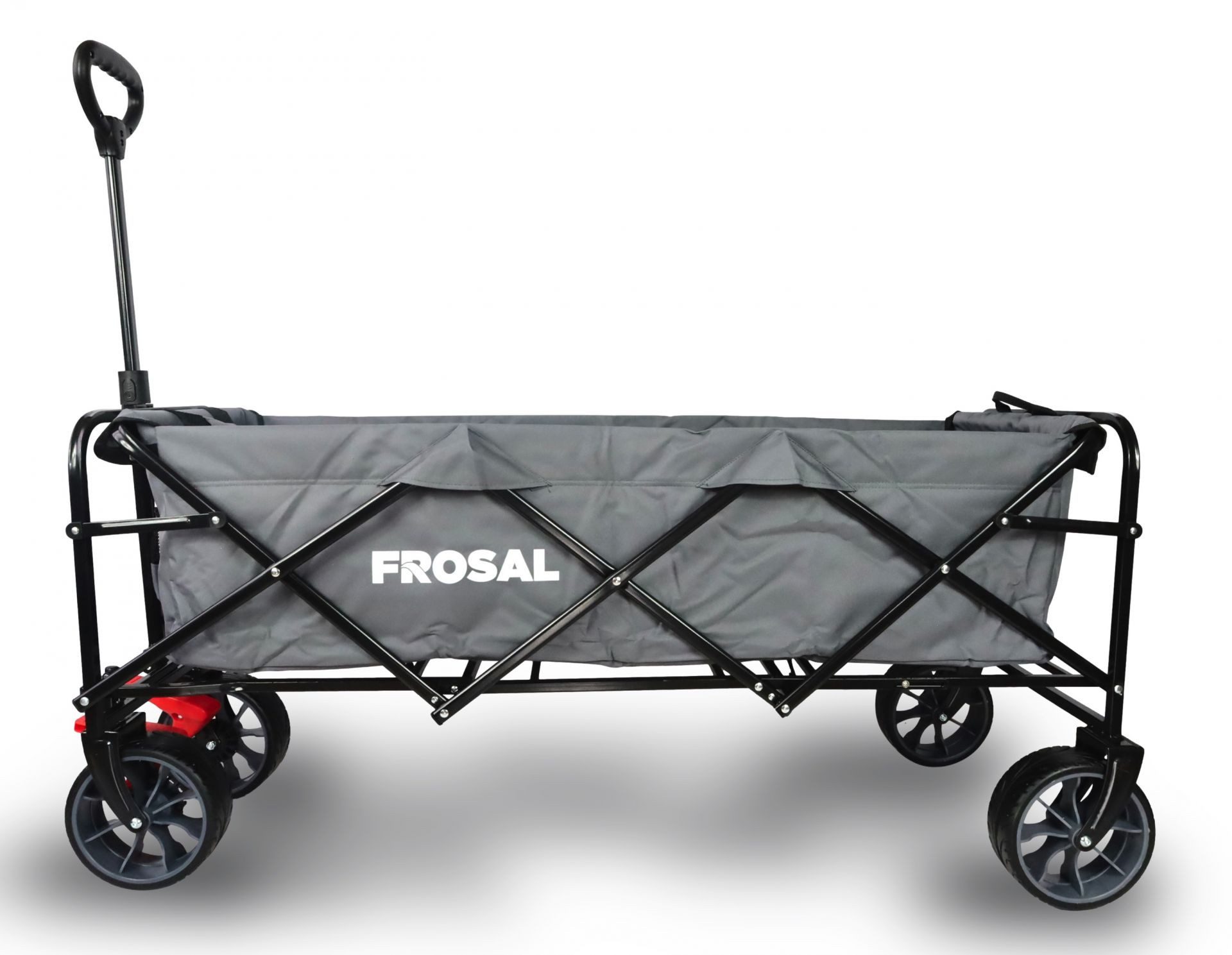 Frosal Bollerwagen Oskar faltbar XXL grau groß & lang, faltbar grau XXL groß