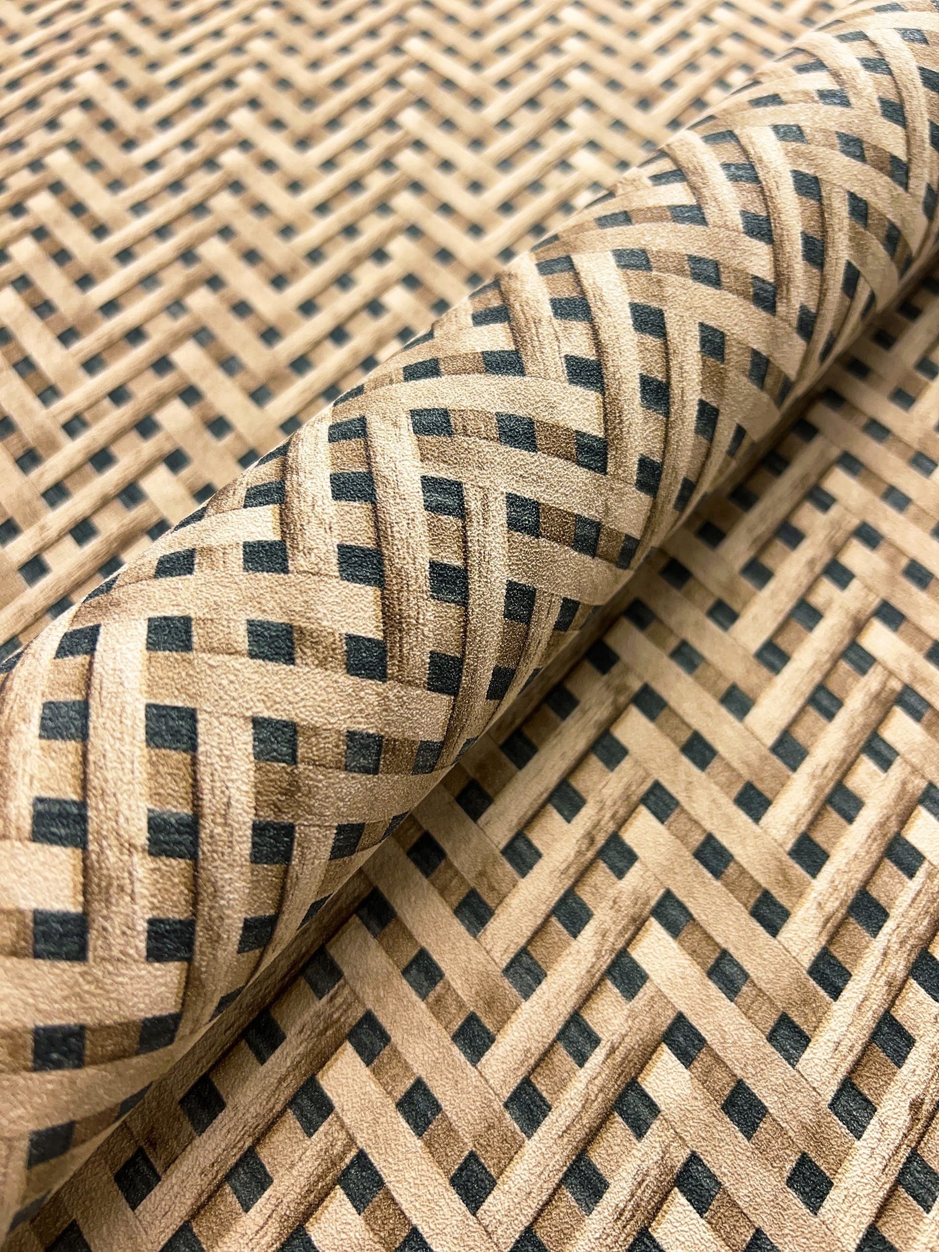 Newroom Vliestapete, Schwarz Tapete Landhaus Rattan günstig online kaufen