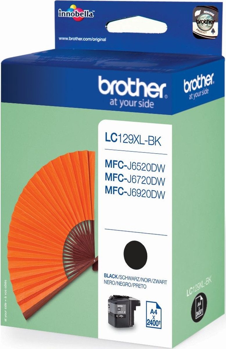 Tintenpatrone Brother LC-129XLBK schwarz (ca. 2400 Seiten) Nachfülltinte