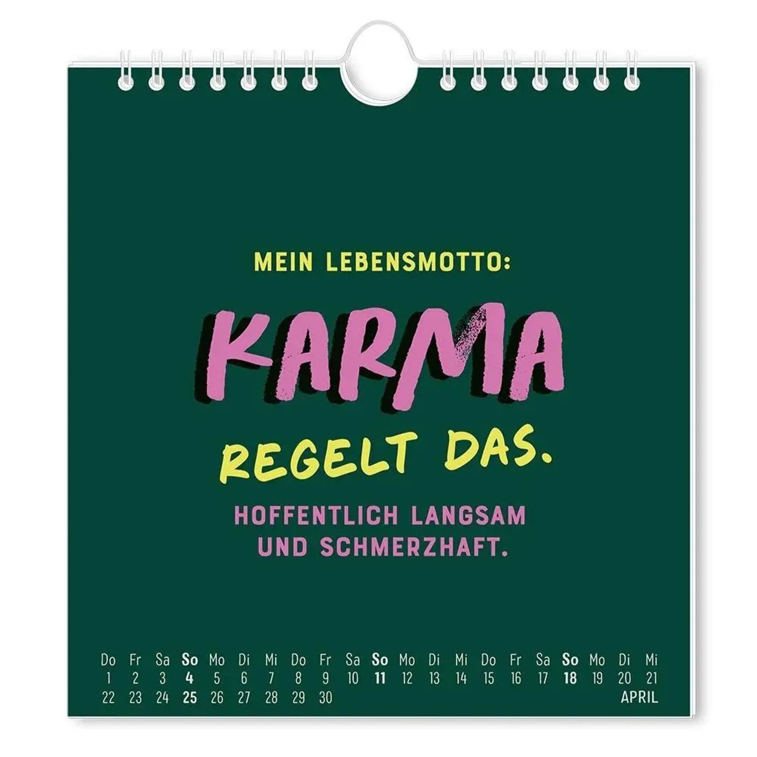 Grafik Werkstatt Wandkalender Postkartenkalender 2027 'Nen Scheiß muss ich!
