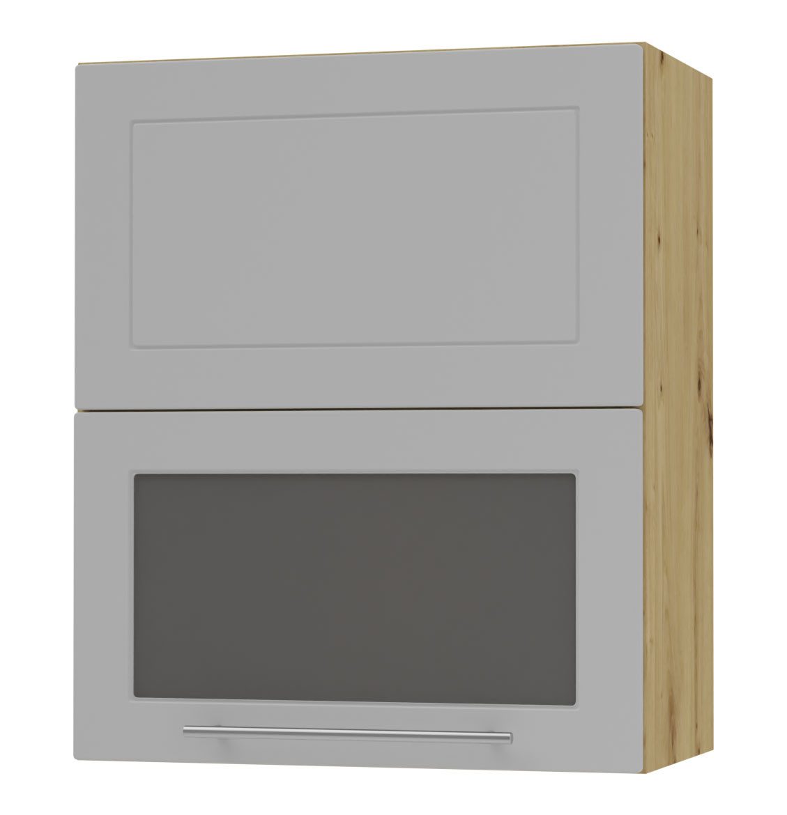 RAL 7040 fenstergrau matt | Korpus: Eiche Artisan