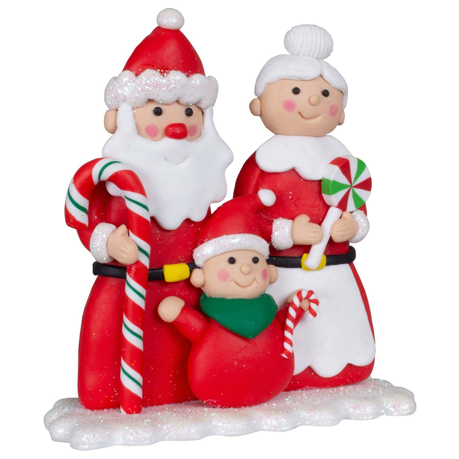 Weihnachtsfigur Weihnachtsmann Familie 14cm