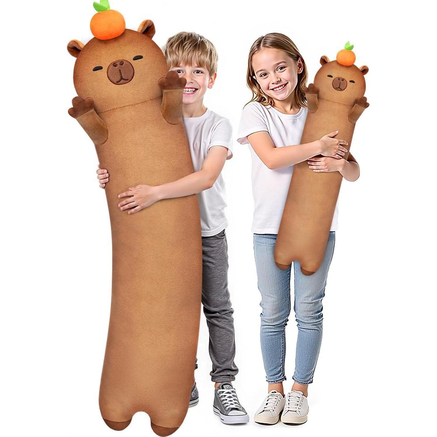 LuxusKollektion Kuscheltier Körperkissen Capybara Plüsch 120 Prozent Füllung Capybara 110 cm
