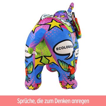 Tierkuscheltier Stoff Elefant groß "Message from the planet" - ca. 80 cm