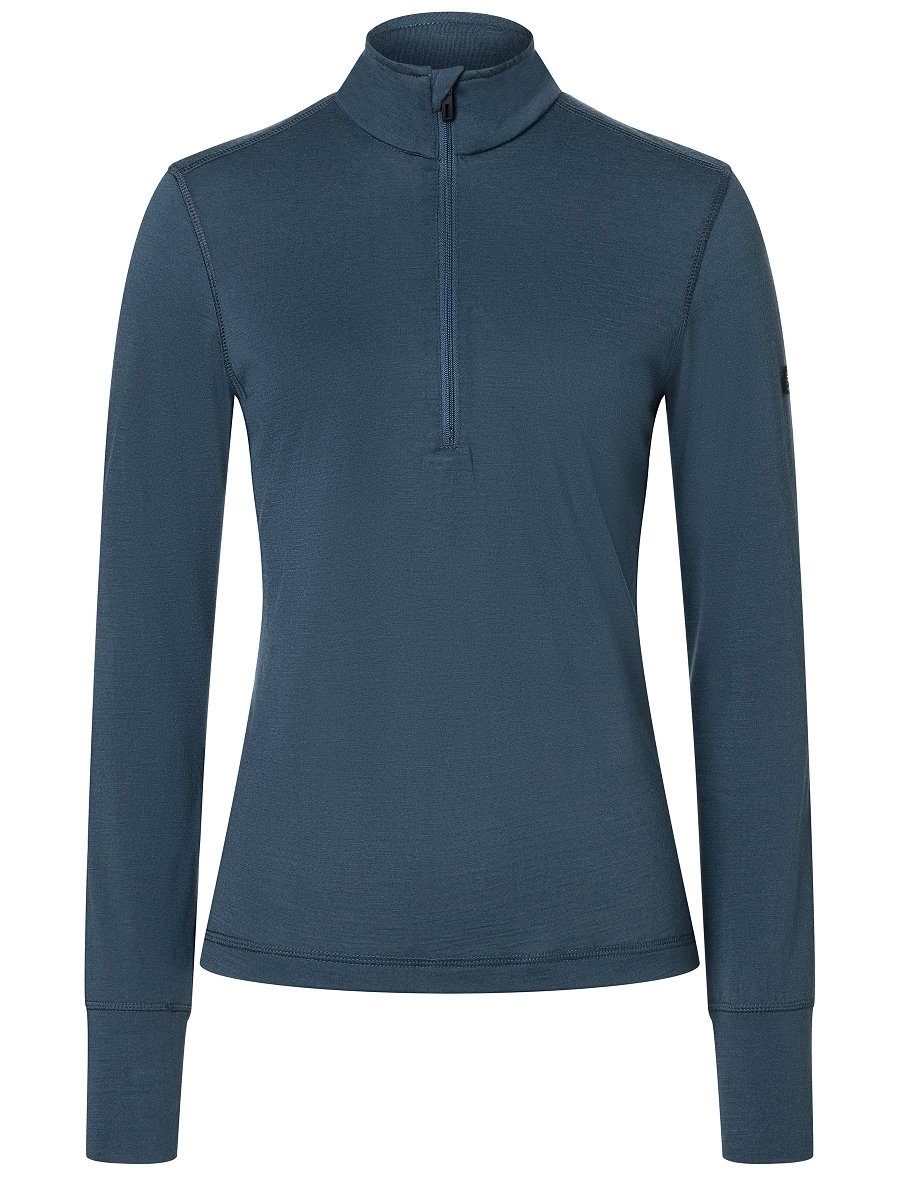 SUPER.NATURAL Funktionsshirt Merino Longsleeve W TUNDRA175 ZIP 1/4 funktioneller Merino-Materialmix Blueberry