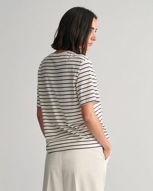 Gant T-Shirt Damen T-Shirt STRIPED MONOGRAM Relaxed Fit (1-tlg)