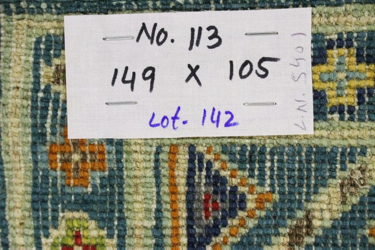 Handgeknüpfter Orientteppich, 6 Ersari Afghan 104x150 rechteckig, mm Höhe: Orientteppich Nain Trading,