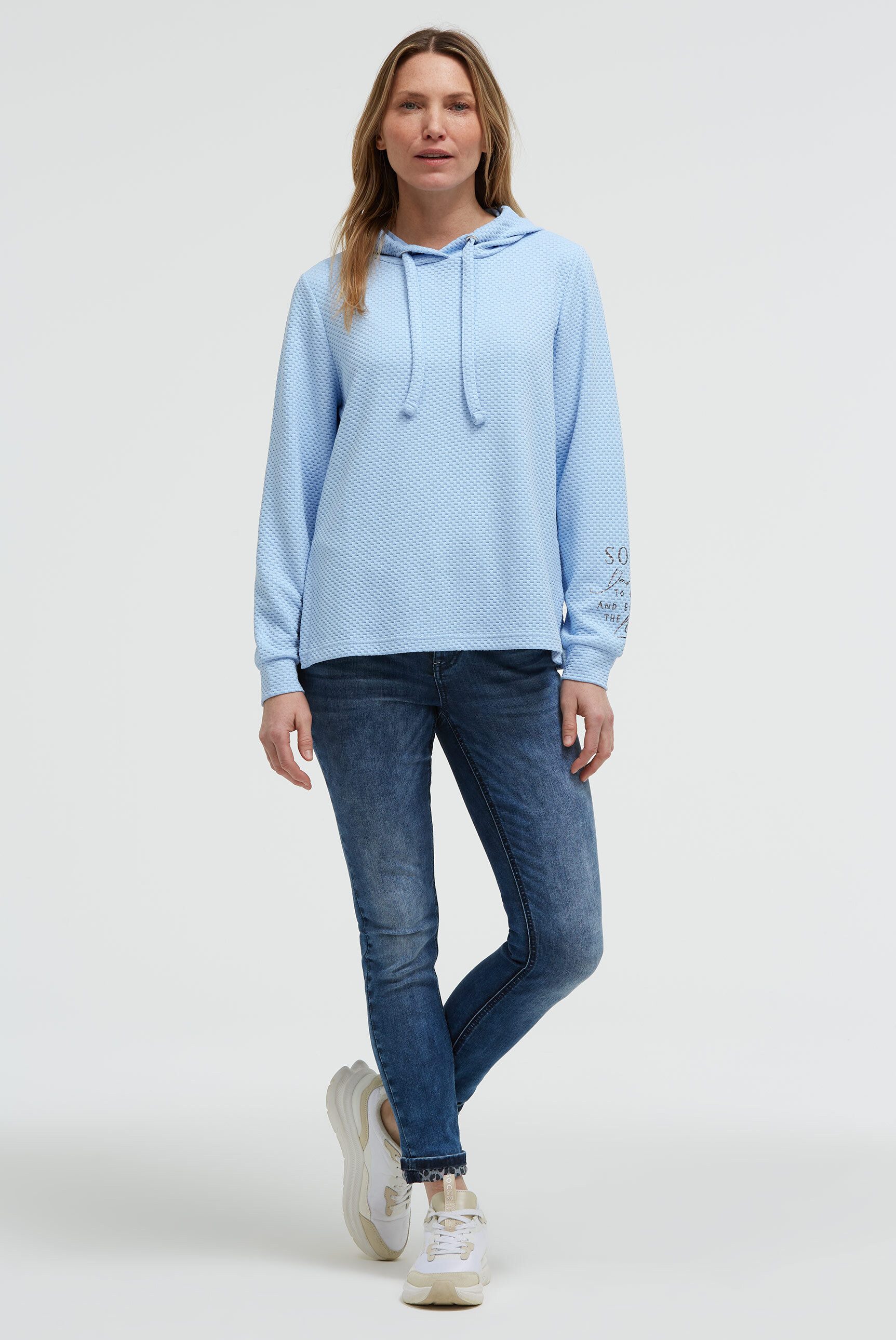SOCCX Kapuzensweatshirt mit Seitenschlitze