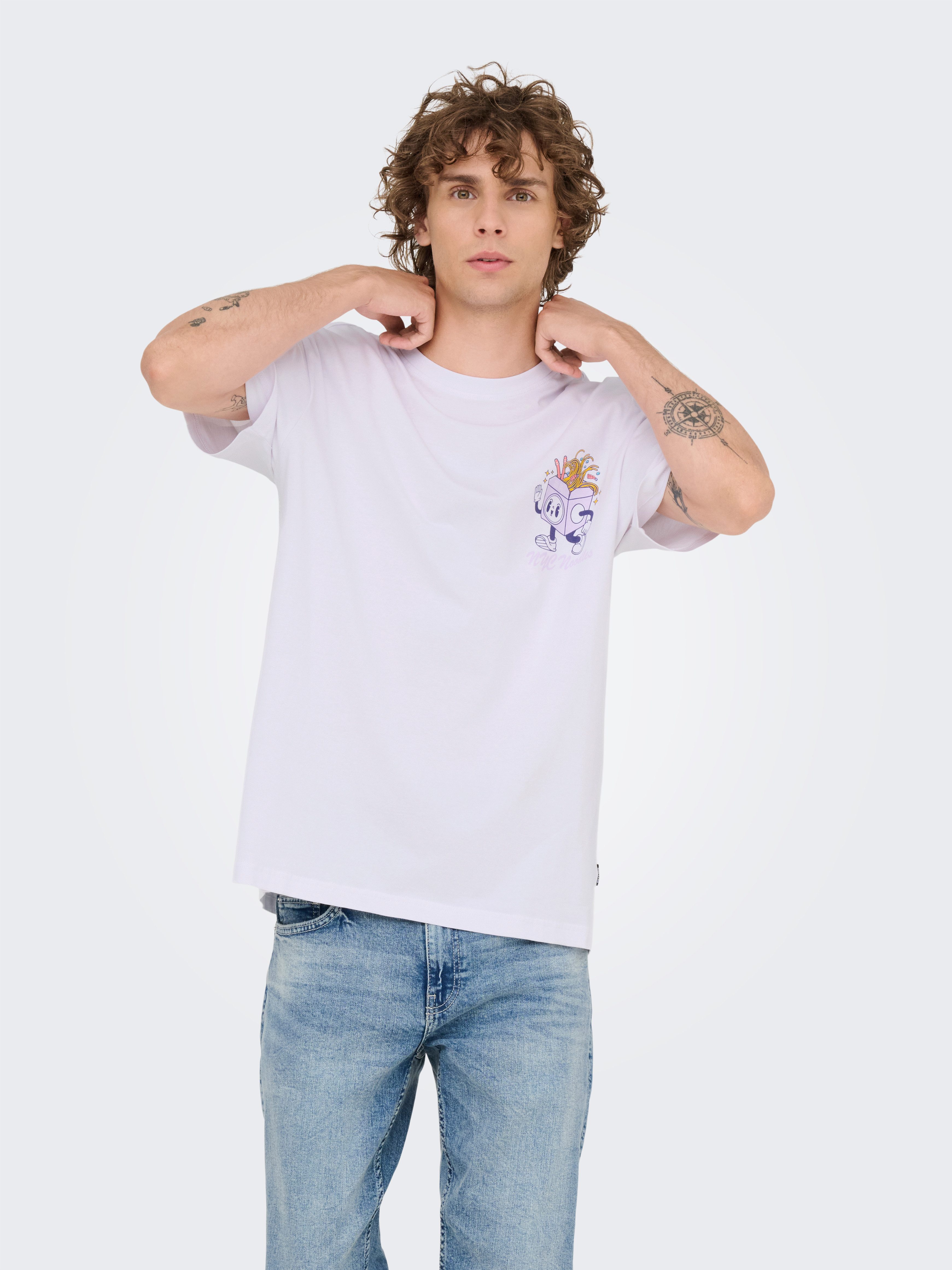 ONLY & SONS T-Shirt ONSFRANK RLX SS TEE NOOS Baumwolle, relaxed fit