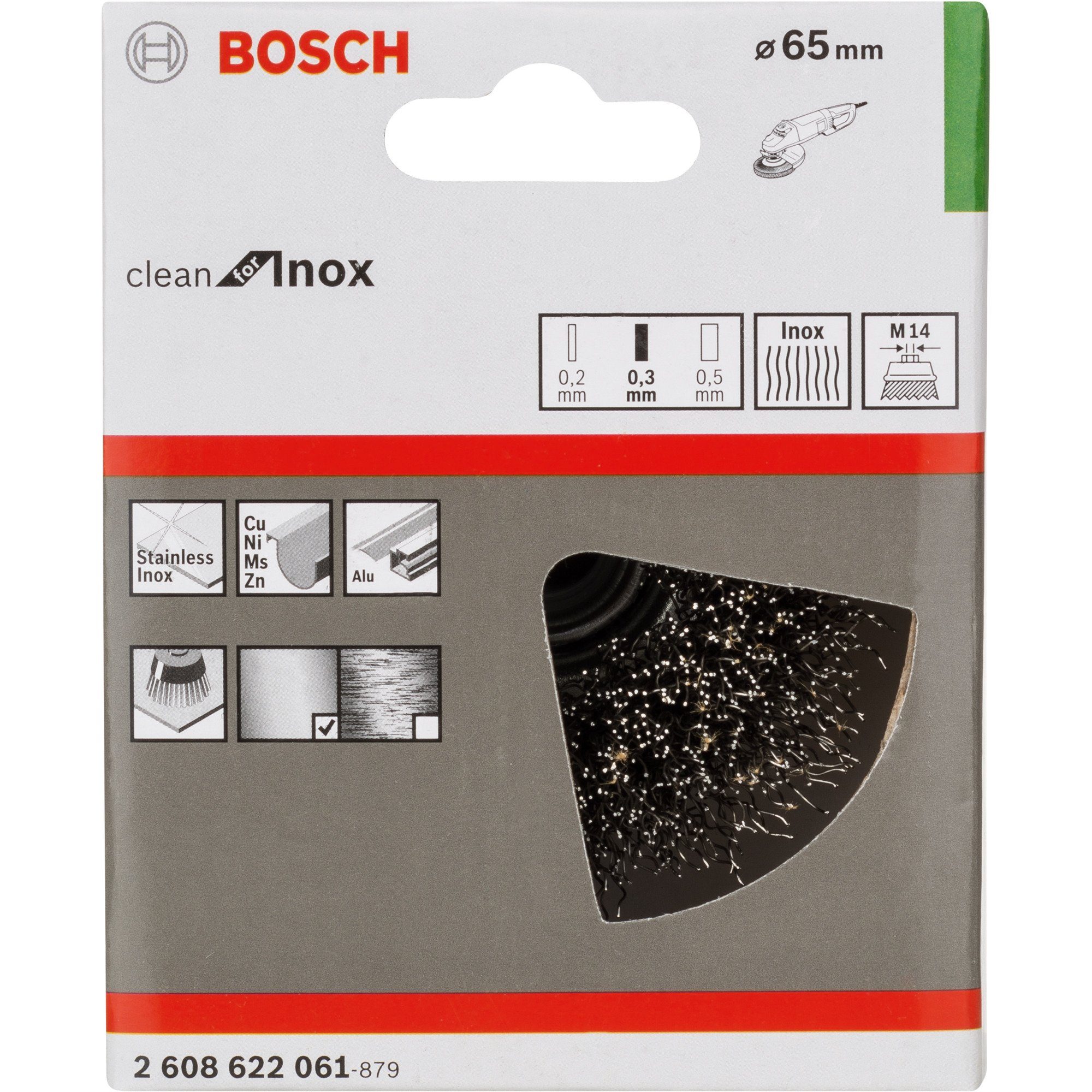 Clean BOSCH Schleifscheibe Ø Topfbürste for Inox, Bosch Professional