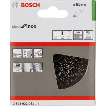 BOSCH Schleifscheibe Topfbürste Clean for Inox, Ø 65mm, gewellt