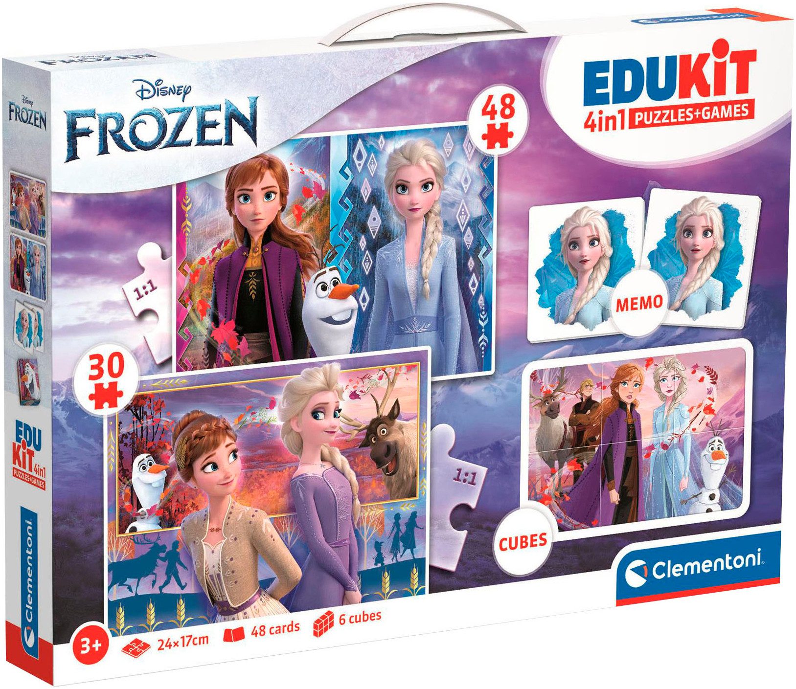 Clementoni® Puzzle Edukit, 4n1, Frozen 2, 78 Puzzleteile, Made in Europe; FSC® - schützt Wald - weltweit