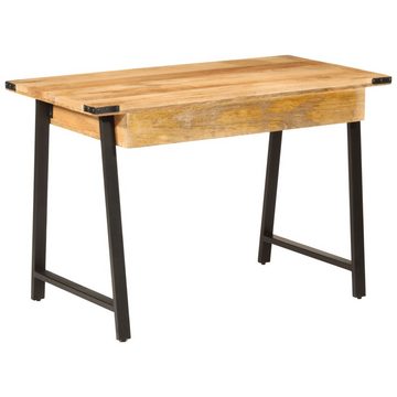 vidaXL Bürostuhl Schreibtisch mit Schubladen 105x55x70 cm Massivholz Mango Eisen
