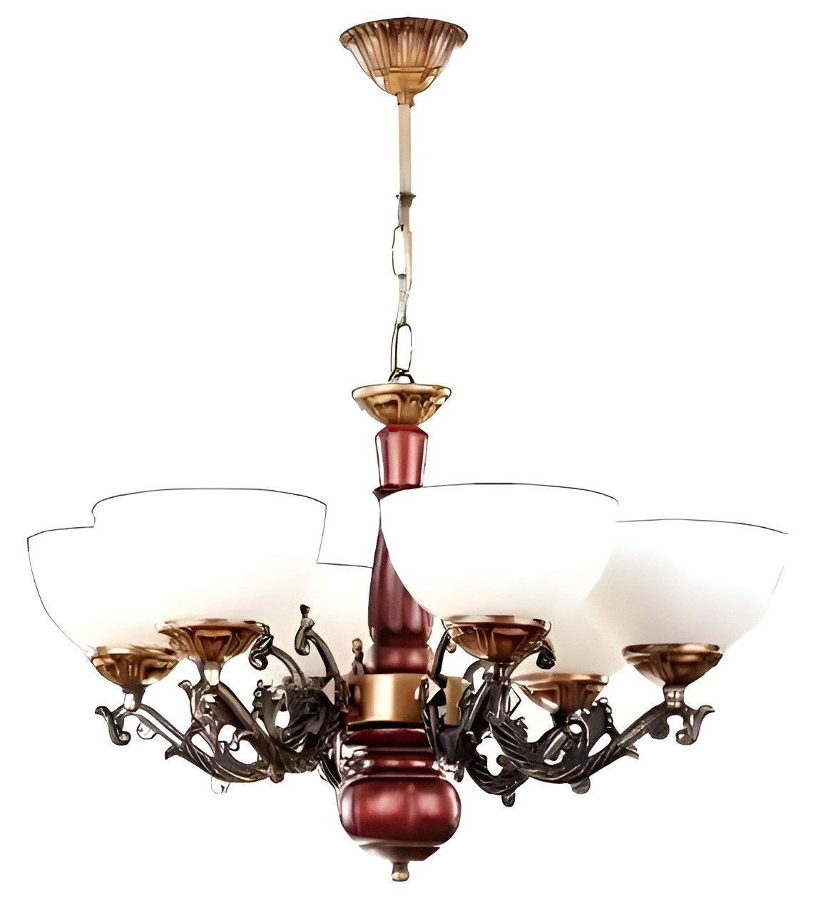 JVmoebel Kronleuchter Luxus Lüster Kronleuchter Deckenlampe Lampen Weiß Klassischе, Keine Funktionen, Leuchtmittel wechselbar, Made in Europa