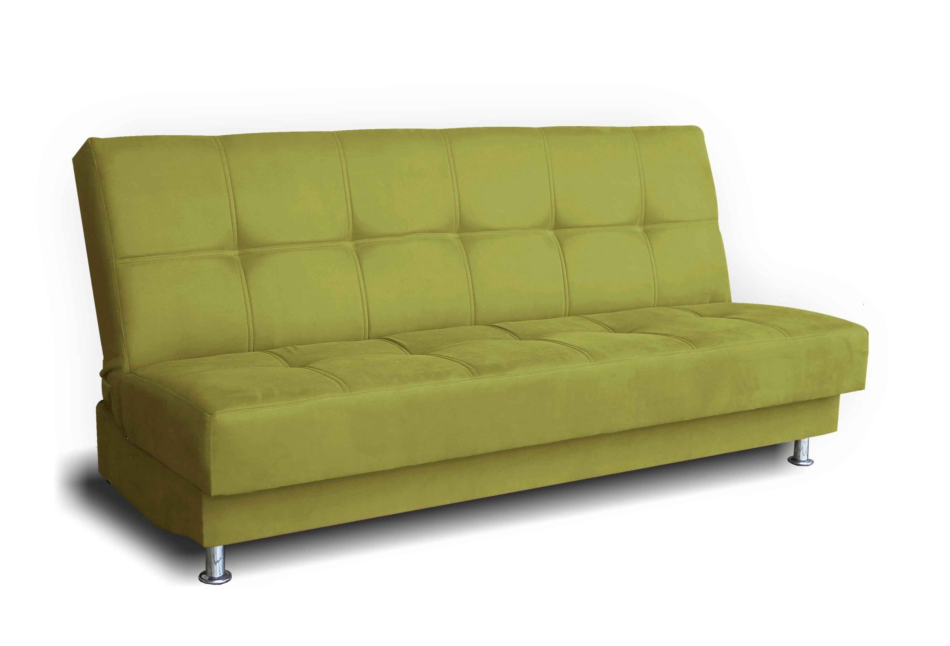 Siblo 3-Sitzer Dreisitzige Couch Rosalia mit Schlaffunktion, Bettzeugbehälter, Dreisitzer-Sofa Grün