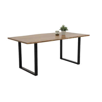 HELA Esstisch Baumtisch Baumkante Esszimmertisch Küchentisch Akazie Echtholz 160 cm