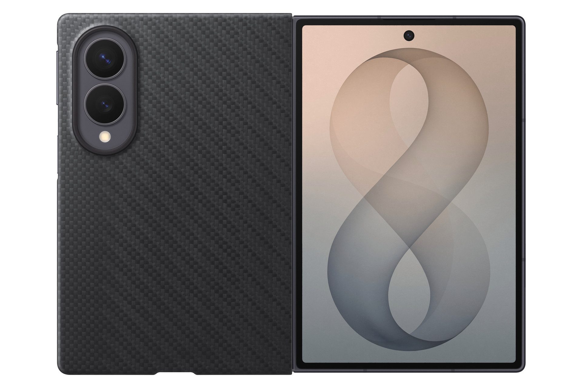 Samsung Smartphone-Hülle Carbon Magnet Case für Galaxy Fold8, Backcover, Schutzhülle, Handyschutzhülle, Case, Schutzcase, stoßfest