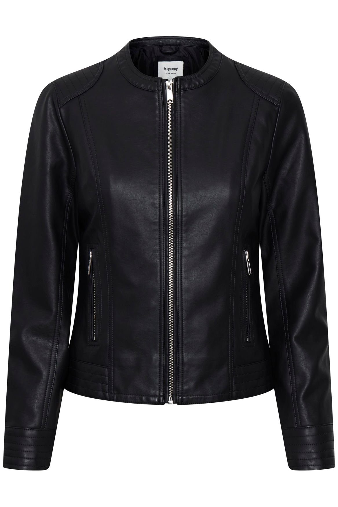 Jacke Blouson Übergangs Coated 5160 Lederjacke PU in b.young (200451) Kunstleder Blazer Black Schwarz