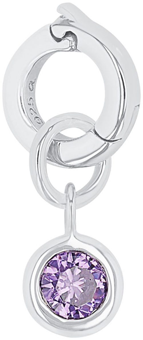 Amor Charm-Einhänger Geburtsstein, mit Zirkonia (synth) oder Stein (synth)