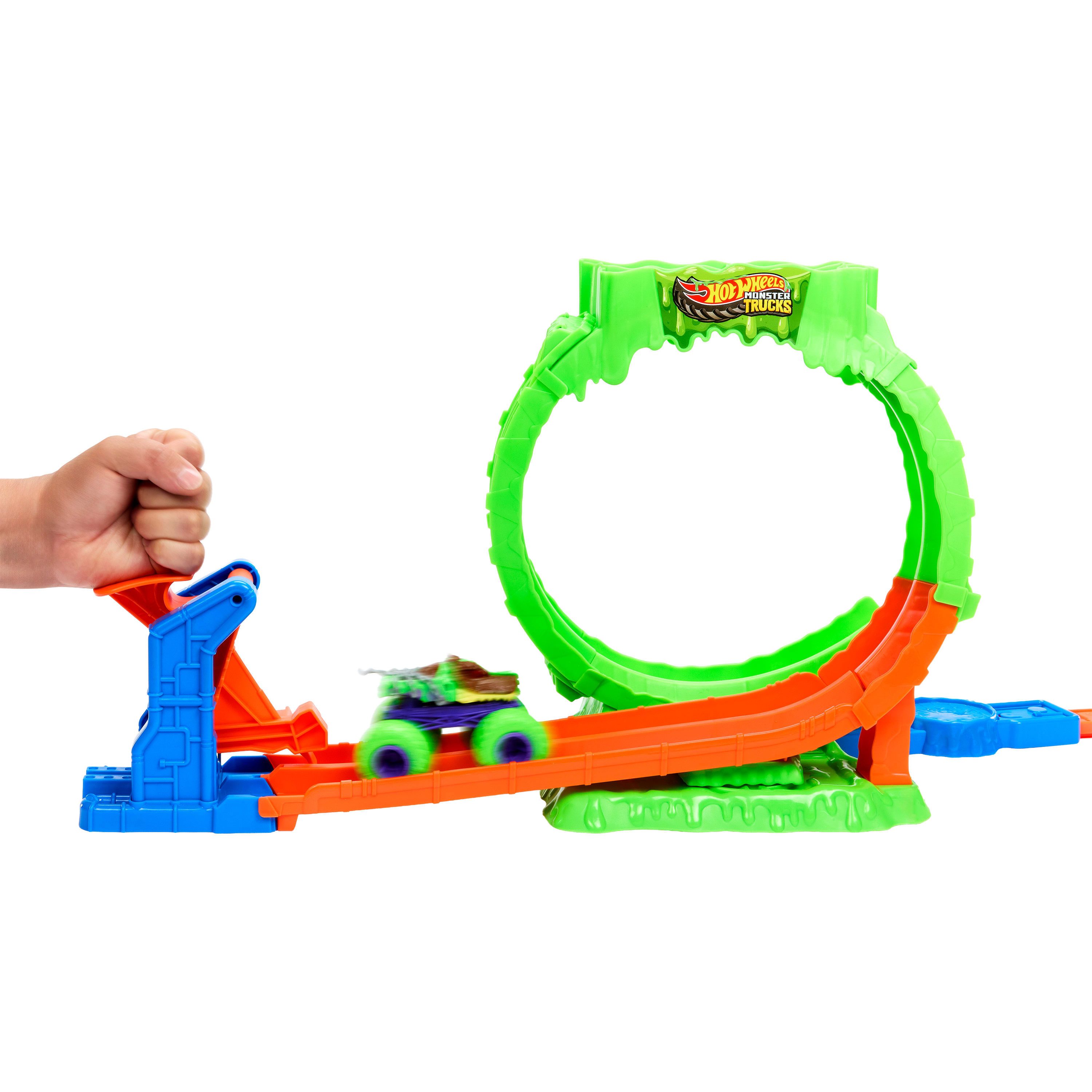 Hot Wheels Autorennbahn Hot Wheels Monster Trucks 1:64 Chaos Looping Challenge